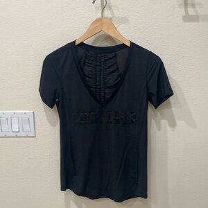 Lululemon Black “Runner Up” Short Sleeve Shirt—GREAT Fabric! Excellent Cond!!